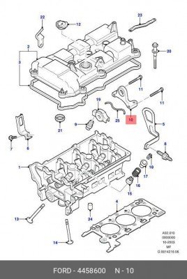 Уплотняющее кольцо, распределительный вал 4 458 600 FORD