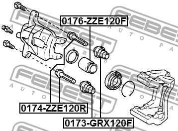 Пыльник направляющей суппорта 0173GRX120F FEBEST