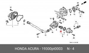 Термостат, охлаждающая жидкость 19300PT0003 HONDA