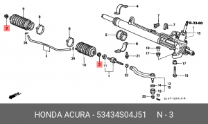 Хомут пыльника ШРУСа 53434S04J51 HONDA