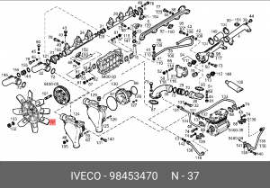 Вентилятор, охлаждение двигателя 98453470 IVECO