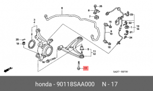 Болт крепления 90118SAA000 HONDA