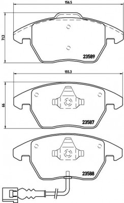 Комплект тормозных колодок, диско P85075 BREMBO