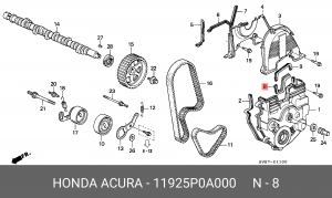Прокладка, выпускной трубопровод 11925P0A000 HONDA