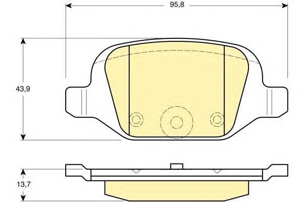 Комплект тормозных колодок, диско 6113841 GIRLING