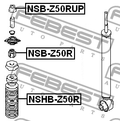 Сайлентблок - втулка амортизатора подвески NSB-Z50RUP FEBEST