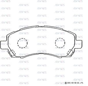 Колодки тормозные дисковые SN856 ADVICS