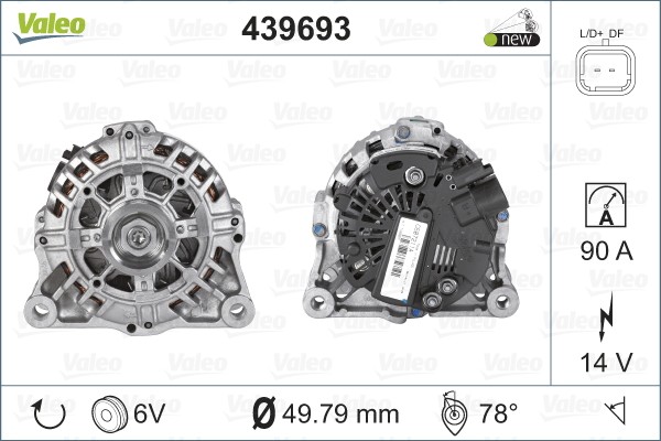 Генератор 439693 VALEO PHC