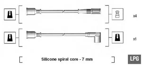 Ккомплект проводов зажигания 941095570597 MAGNETI MARELLI