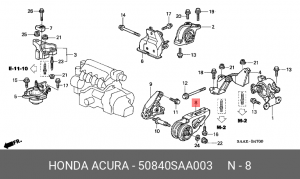 Подушка двигателя 50840-SAA-003 HONDA