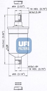 Топливный фильтр 31.662.00 UFI