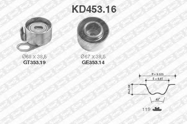 Комплект ремня ГРМ KD45316 NTN SNR