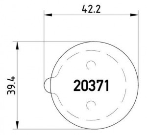 Комплект тормозных колодок, диско P 61 014 BREMBO
