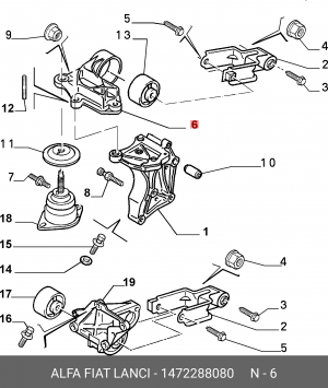Подвеска, двигатель 1472288080 ALFA FIAT LANCIA