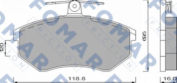Колодки тормозные дисковые 51488481 ROULUNDS BRAKING