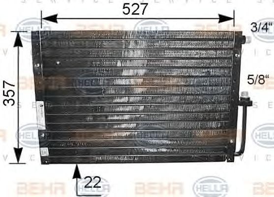 Конденсатор, кондиционер 8FC351039071 HELLA