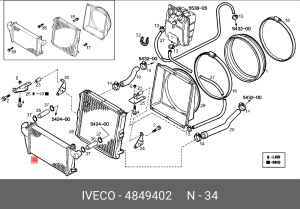 Интеркулер 4849402 IVECO