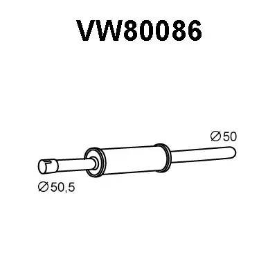 Предглушитель выхлопных газов VW80086 VENEPORTE