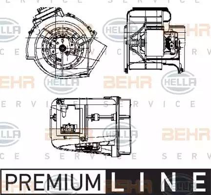 Электродвигатель, вентиляция салона 8EW009159371 HELLA