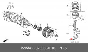 Гайка 13205634010 HONDA