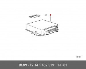 Блок управления, управление двигателем 12 14 1 432 519 BMW