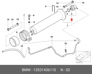 Регулятор давления подачи топлива 13 53 1 436 110 BMW