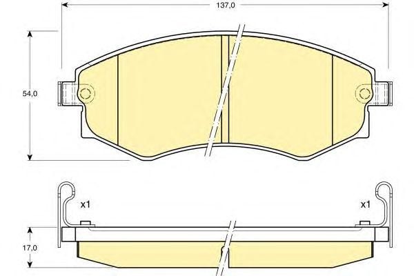 Комплект тормозных колодок, диско 6108959 GIRLING