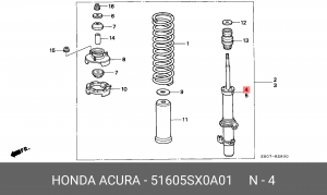 Амортизатор 51605SX0A01 HONDA