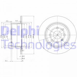 Тормозной диск BG2637 DELPHI