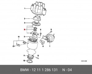 Ремкомплект, распределитель зажигания 12 11 1 286 131 BMW
