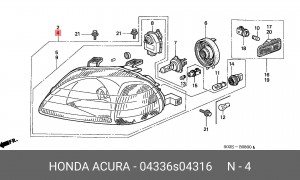 Основная фара 04336S04316 HONDA