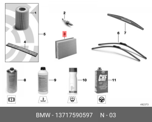 Фильтр воздушный 13 71 7 590 597 BMW