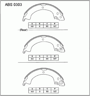 Колодки тормозные барабанные ABS0303 ALLIED NIPPON