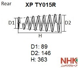 Пружина подвески XPTY015R NHK
