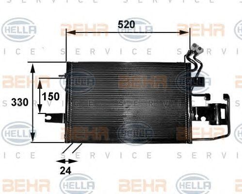 Конденсатор, кондиционер 8FC 351 038-251 HELLA