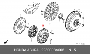 Нажимной диск сцепления 22300RBA005 HONDA