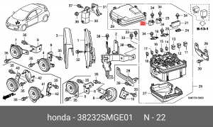 Деталь 38232SMGE01 HONDA
