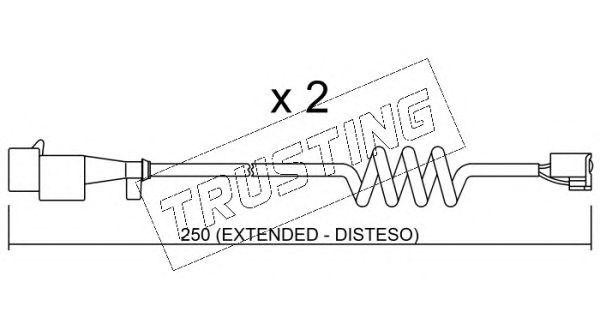 Сигнализатор, износ тормозных колодок SU227K TRUSTING