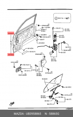 Деталь UB3958865 MAZDA