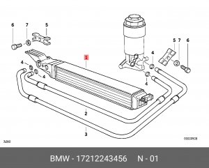 масляный радиатор, двигательное масло 17 21 2 243 456 BMW