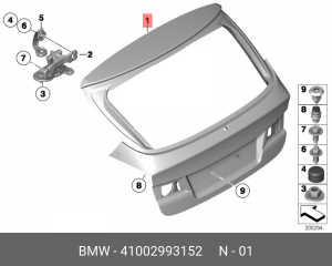 Дверь багажника 41 00 2 993 152 BMW