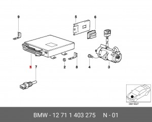 Блок управления, управление двигателем 12 71 1 403 275 BMW