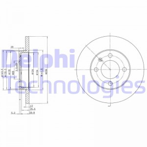 Тормозной диск BG2116 DELPHI