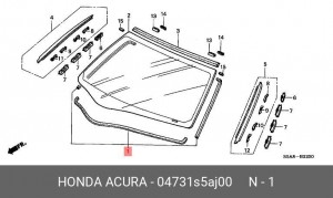 Уплотнитель капота 04731S5AJ00 HONDA