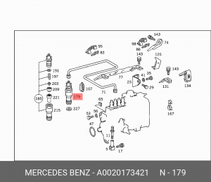 Форсунка топливная A0020173421 MERCEDES BENZ