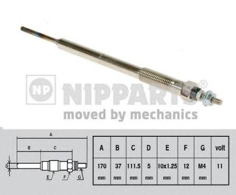 Свеча накаливания J5712015 H B JAKOPARTS NIPPARTS