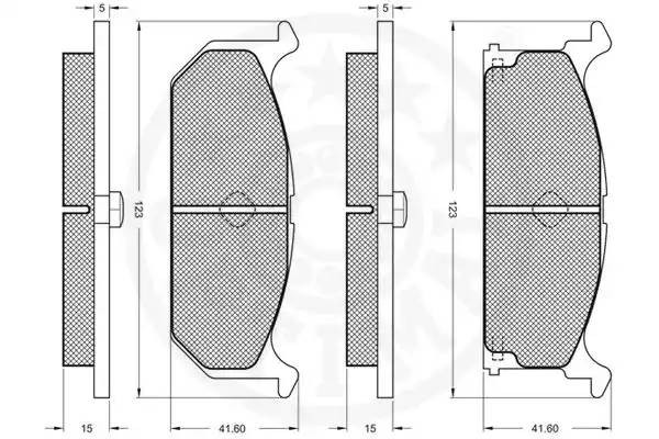 Комплект тормозных колодок, диско 9402 OPTIMAL