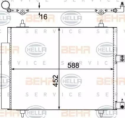 Конденсатор, кондиционер 8FC 351 305-221 HELLA