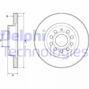 Тормозной диск BG3832 DELPHI