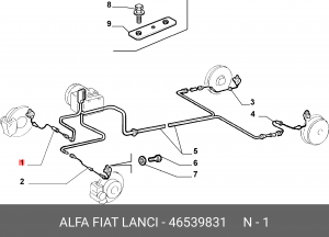 Датчик, частота вращения колеса 46539831 ALFA FIAT LANCIA